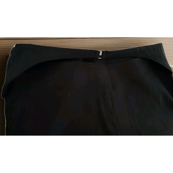 Vintage Bebe Black Pants Size 2 Side Zip Slit Back Legs Back Belt Design High... - Picture 8 of 10
